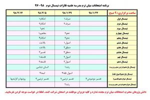 امتحانات میان ترم