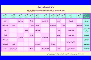 برنامه امتحانات سطح3