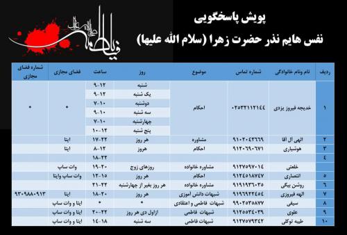 پویش اساتید در ایام فاطمیه